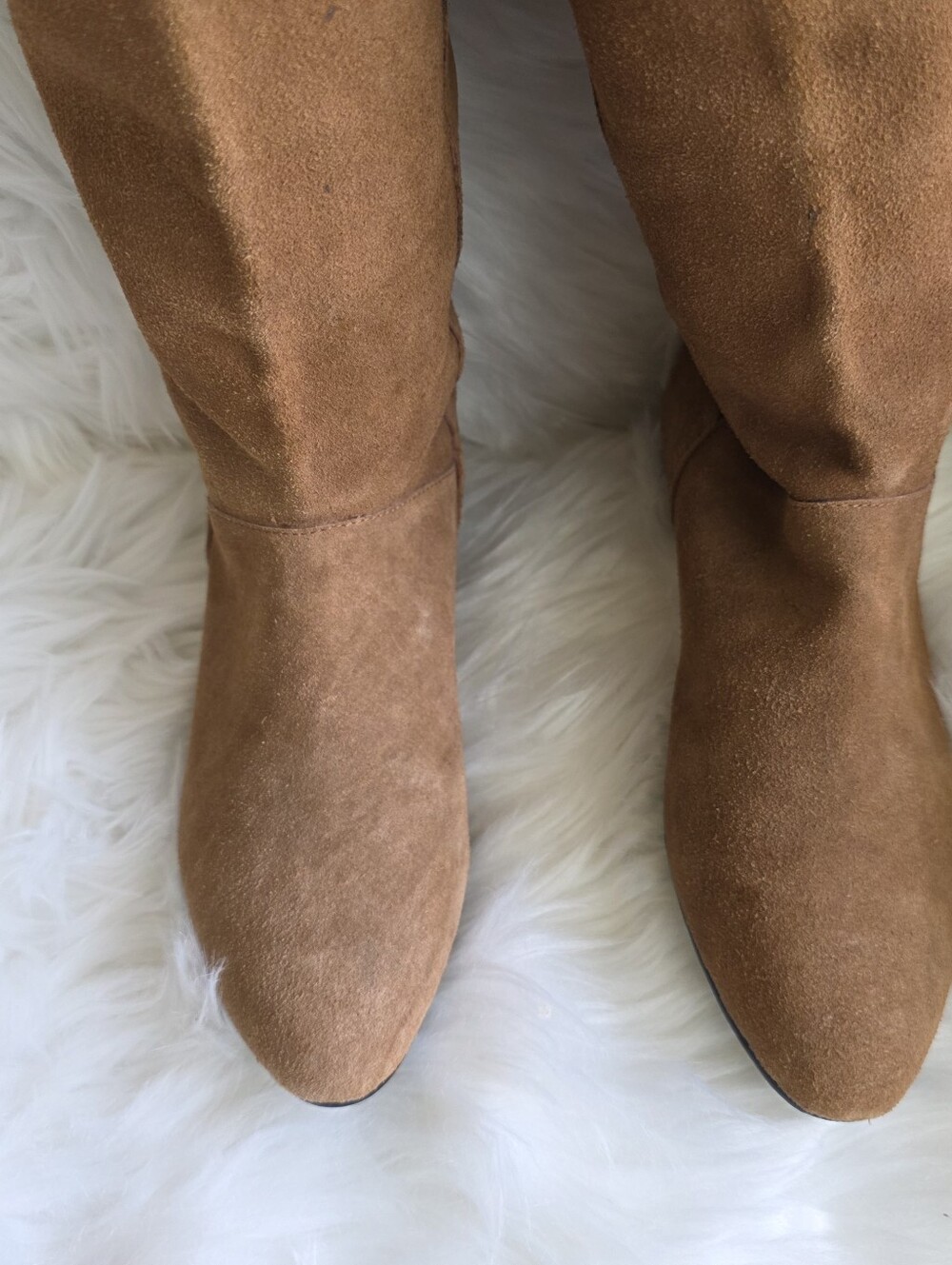 Neutral Zone Classic Tan Suede Leather Knee-High Boots Size 8 - Picture 5 of 16